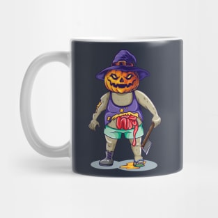 Zombie Hat Pumpkin Halloween Party Gift Axe T-Shirt Mug